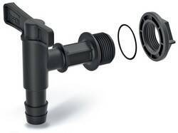 Kran do deszczówki deszcownicy CANTAP - czarny