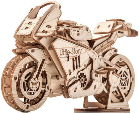 Motocykl Grand Prix Model 3D - Drewniane Puzzle Little Story