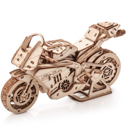 Motocykl Grand Prix Model 3D - Drewniane Puzzle Little Story