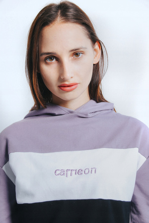 Bluza Sportowa Carrieon - fioletowa z kapturem