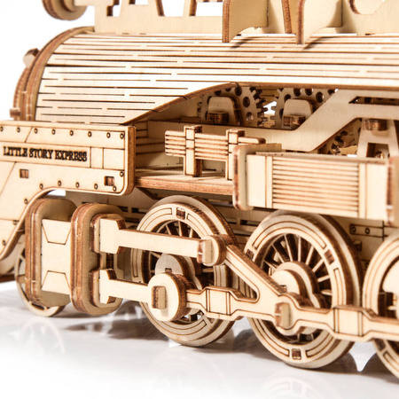Lokomotywa do składania - Drewniane Puzzle 3D Model