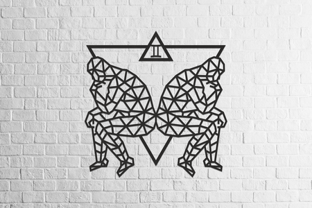 EWA Drewniane Puzzle 3D - Bliźnięta Dekoracja Ścienna 