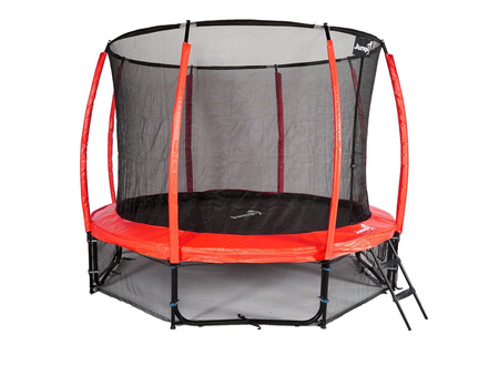 Trampolina Ogrodowa Jumpi 374cm/12FT Maxy Comfort Plus -  Czerwona