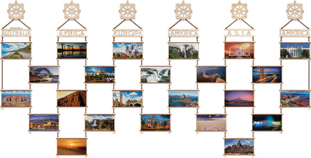 EWA Drewniane Dwustronne Puzzle – Ameryka Północna
