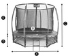 Trampolina Ogrodowa Jumpi 435cm/14FT Maxy Comfort Plus - Czarna