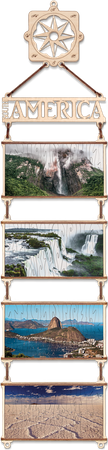 EWA Drewniane Dwustronne Puzzle – Ameryka Południowa