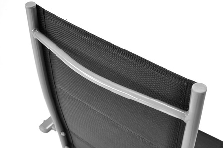 Meble ogrodowe składane aluminiowe MODENA Stół i 6 krzeseł - Czarne