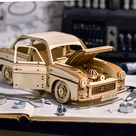 FSO Syrena 105 - Drewniane Puzzle Model 3D Little Story