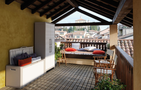 Wodoszczelna szafa wielofunkcyjna KETER KIS GULLIVER High - beżowa