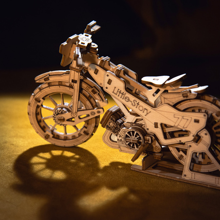Motocykl Żużlowy Model 3D - Drewniane Puzzle Little Story