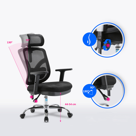 Ergonomiczny Fotel Biurowy ANGEL JOkasta - Obrotowy Szary do Biurka