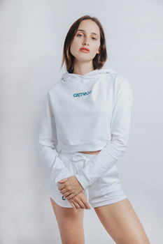 BLUZA Sportowa OSSIE Carrieon biała kaptur