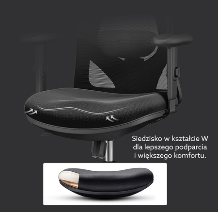 Ergonomiczny Fotel Biurowy ANGEL Europa Plus z Podnóżkiem – Czarny