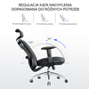 Ergonomiczny Fotel Biurowy ANGEL Europa Plus z Podnóżkiem – Czarny