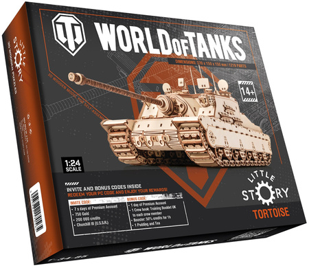 Czołg Tortoise WoT - Drewniane Puzzle 3D Little Story