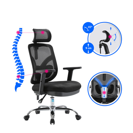 Ergonomiczny Fotel Biurowy ANGEL Obrotowy JOkasta - Pomarańczowy