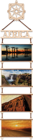 EWA Drewniane Dwustronne Puzzle – Afryka