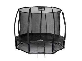 Trampolina Ogrodowa Jumpi 374cm/12FT Maxy Comfort Plus -  Czarna