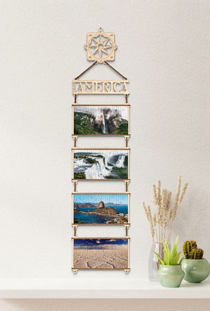 EWA Drewniane Dwustronne Puzzle – Ameryka Południowa