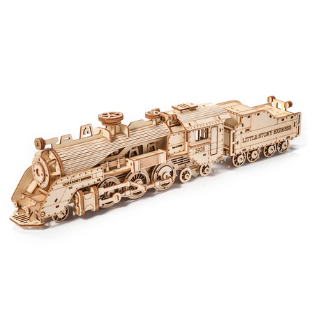Lokomotywa do składania - Drewniane Puzzle 3D Model