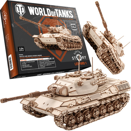 Czołg Leopard 1 WoT - Drewniane Puzzle 3D Little Story