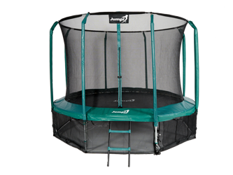 Trampolina Ogrodowa Jumpi 374cm/12FT Maxy Comfort -  Zielona