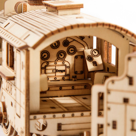 Lokomotywa do składania - Drewniane Puzzle 3D Model