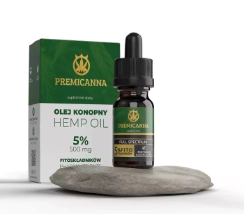 Olej CBD 5 % konopny - przebadany | FULL SPECTRUM | 500 mg