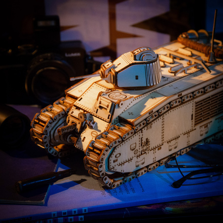 Czołg Char B1 WoT - Drewniane Puzzle 3D Little Story