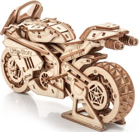 Motocykl Grand Prix Model 3D - Drewniane Puzzle Little Story