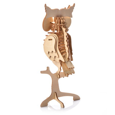 Drewniana Sowa - Puzzle Model 3D Little Story