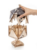 EWA Drewniane Puzzle 3D - Dwudziestościenny Czarny Globus