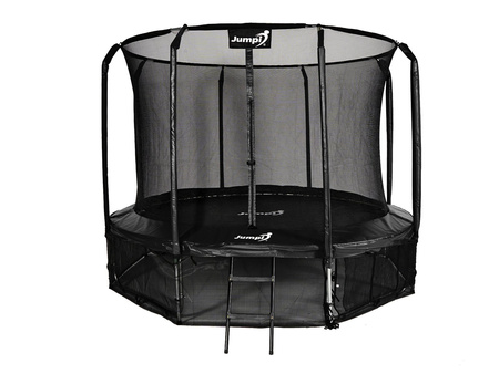 Trampolina Ogrodowa Jumpi 374cm/12FT Maxy Comfort -  Czarna