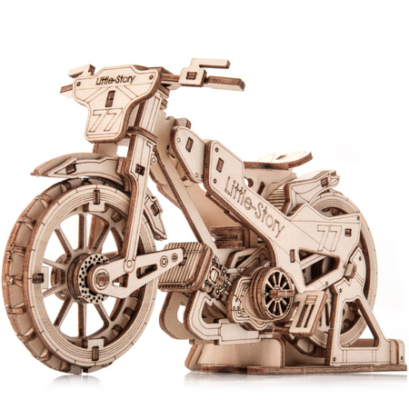 Motocykl Żużlowy Model 3D - Drewniane Puzzle Little Story