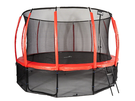 Trampolina Ogrodowa Jumpi 435cm/14FT Maxy Comfort - Czerwona