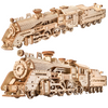 Lokomotywa do składania - Drewniane Puzzle 3D Model
