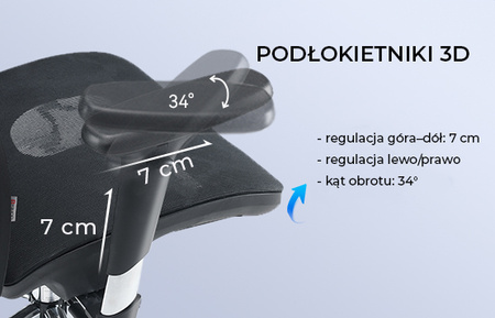 Ergonomiczny Fotel Biurowy ANGEL KalistO - Czarny