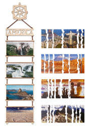 EWA Drewniane Dwustronne Puzzle – Ameryka Południowa