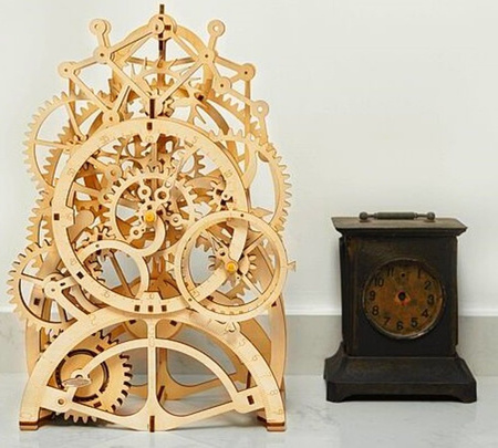 Zegar z Wahadłem - Drewniane Puzzle 3D ROBOTIME