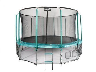 Duża Trampolina Ogrodowa Jumpi 487cm/16FT - Zielona