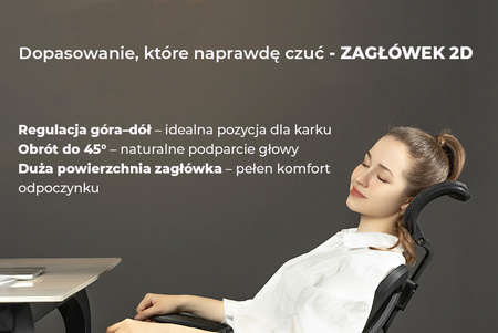 Ergonomiczny Fotel Biurowy ANGEL KalistO - Czarny