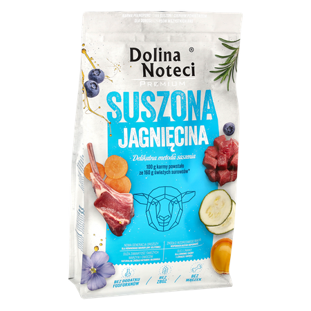 Dolina Noteci Premium karma suszona z jagnięciną 9 kg