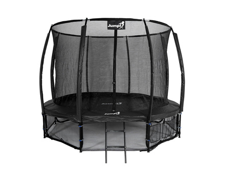 Trampolina Ogrodowa Jumpi 374cm/12FT Maxy Comfort Plus -  Czarna