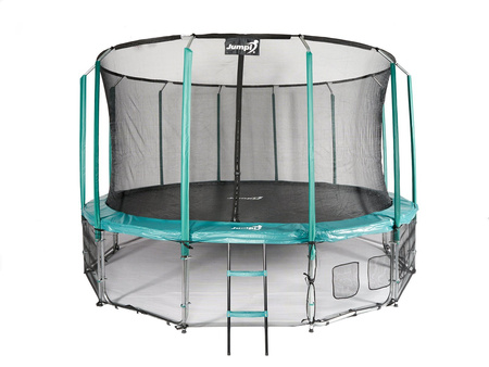 Duża Trampolina Ogrodowa Jumpi 487cm/16FT - Zielona 