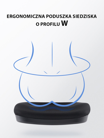 Ergonomiczny Fotel Biurowy ANGEL JOkasta - Obrotowy Szary do Biurka