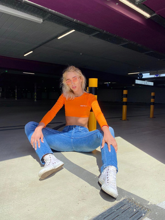 Top Alex Carrieon w kolorze pomarańczowym longsleeve