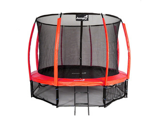 Trampolina Ogrodowa Jumpi 374cm/12FT Maxy Comfort Plus -  Czerwona