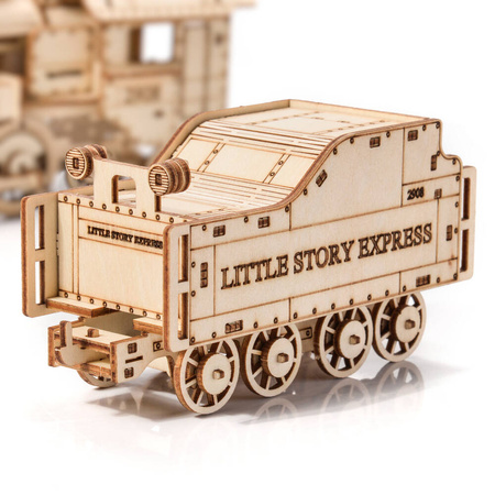 Lokomotywa do składania - Drewniane Puzzle 3D Model