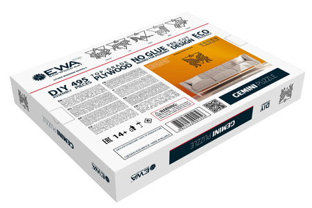 EWA Drewniane Puzzle 3D - Bliźnięta Dekoracja Ścienna 