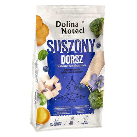 Dolina Noteci Premium karma suszona  z dorszem 9 kg